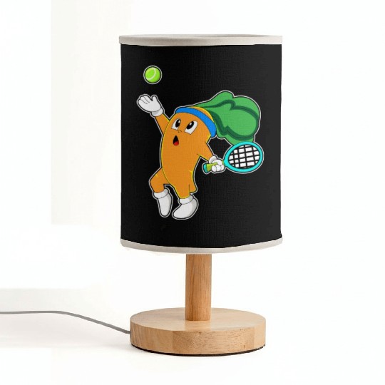 Carrot At Tennis With Tennis Racket Fabric Lamps