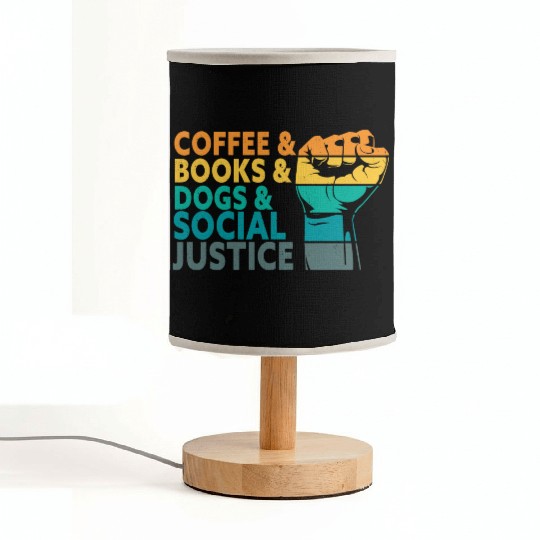 Books Dogs Lover Human Rights Equality Fabric Lamps