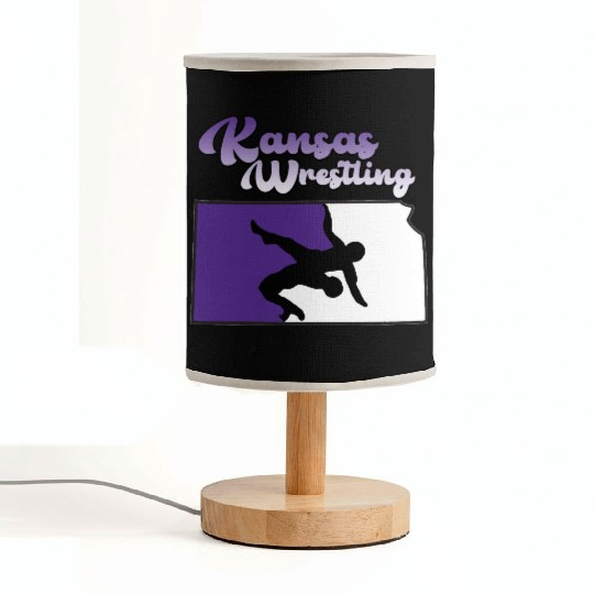 Kansas Wrestling (State Colors) Fabric Lamps