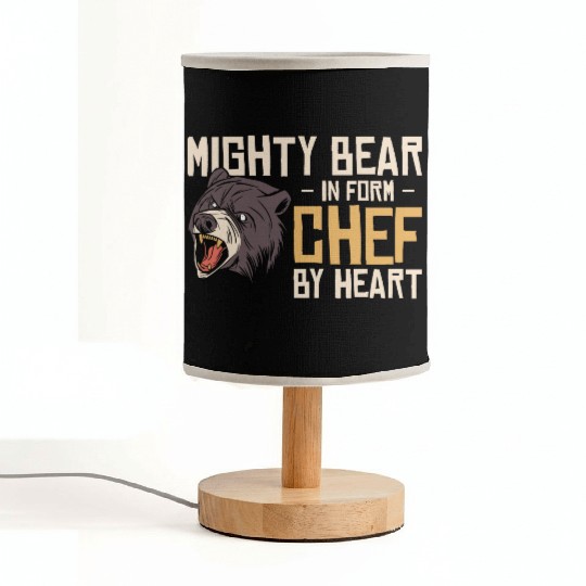 Chef Beast Animal Lover Bear Cooking Meals Fabric Lamps