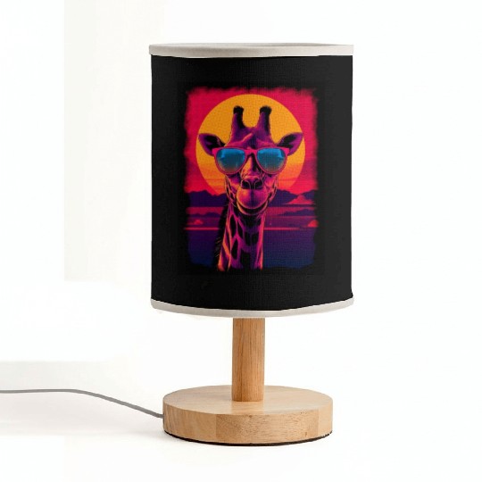 80s Synthwave Giraffe Fabric Lamps