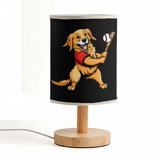 Baseball Dog Baseball Player Baseball Coach Fabric Lamps