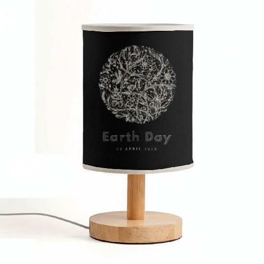 Earth day, save our planet 2023 vintage Fabric Lamps