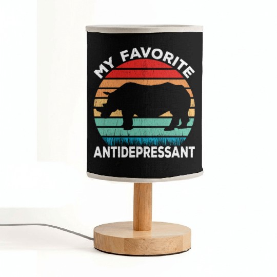 Rhino Antidepressant - Rhinoceros Lover Funny Fabric Lamps