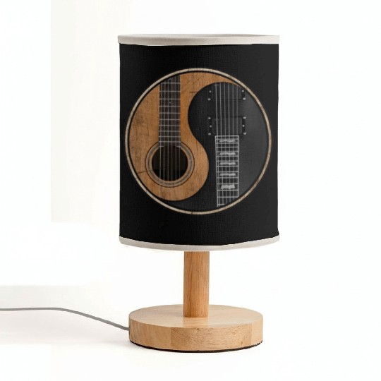 Ying Yang Guitar ArTwork Fabric Lamps