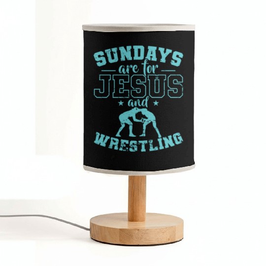 Sundays are for Jesus and Wrestling Show Fight Fabric Lamps