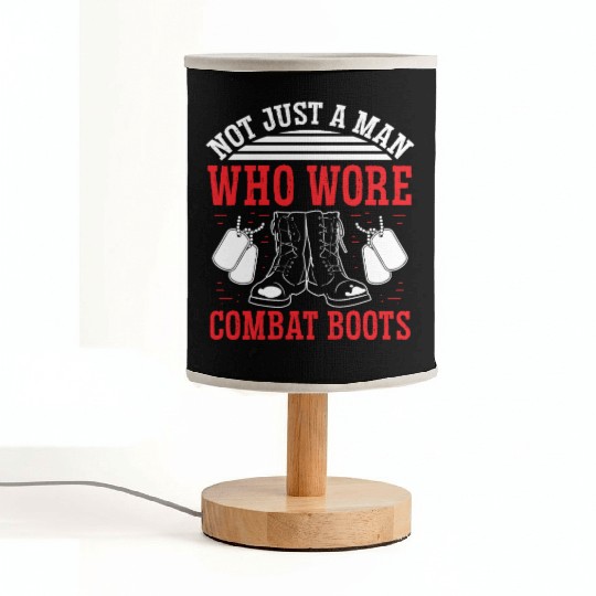 Soldier not just combat boots military army Fabric Lamps