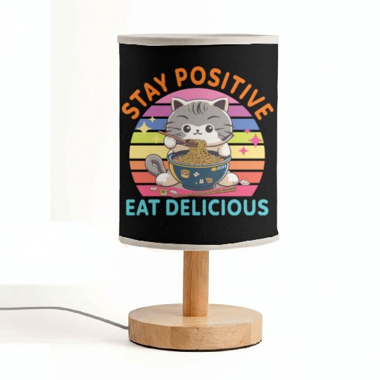 Stay positive Eat delicious Japanese Style Fabric Lamps