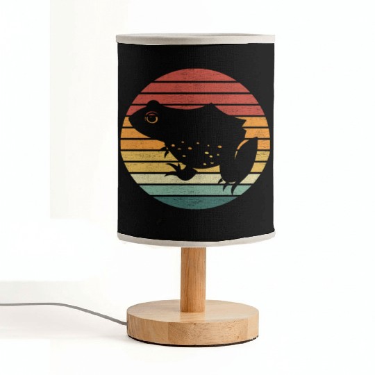 Frog Lover - Vintage Sunset Frog Fabric Lamps