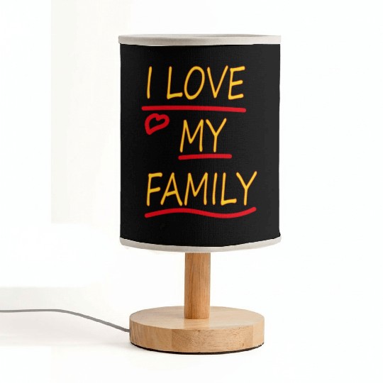 I Love my Family Fabric Lamps