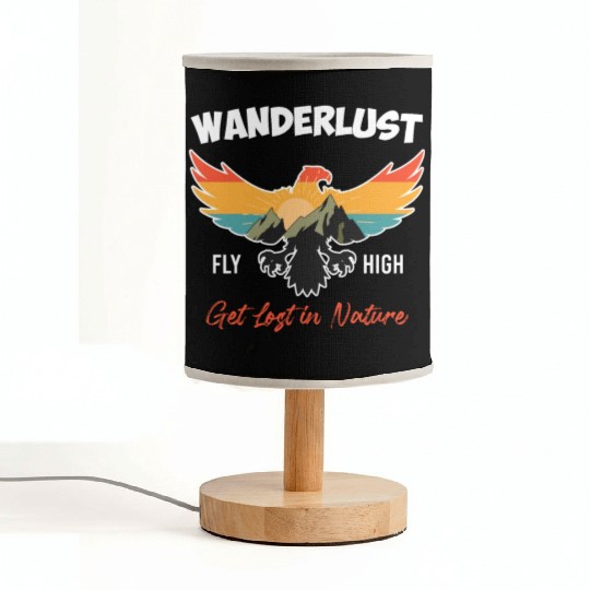 Wanderlust Mountaineer Hiking Mountain love Fabric Lamps