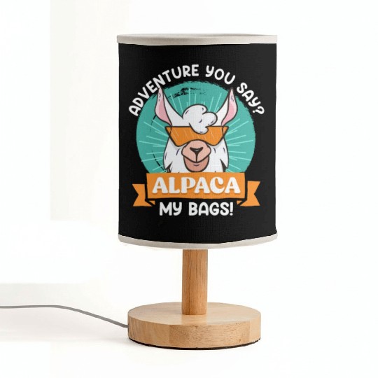 Alpaca my Bags funny Mountaineer Mountain fan Fabric Lamps
