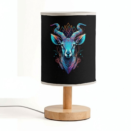 Gazelle capricorn goat mountains vacation hipster Fabric Lamps