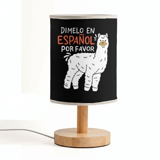 Spanish Teacher Llama Fabric Lamps