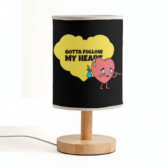 Gotta Follow My Heart Anti Valentine Heart Fabric Lamps