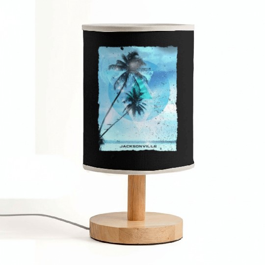 Artistic Jacksonville Florida Palm Tree Vacation Fabric Lamps