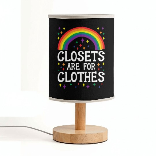 Closets Are For Clothes Rainbow Pride Month LGBTQ Fabric Lamps