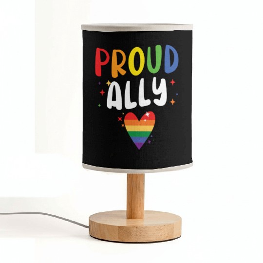 Proud Ally Gay Rights Rainbow Pride Month LGBTQ Fabric Lamps