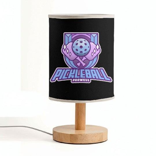 Pickleball Prowess | Paddle Sports Player Emblem Fabric Lamps