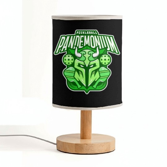 Pickleball Pandemonium | Paddle Sports Player Fabric Lamps