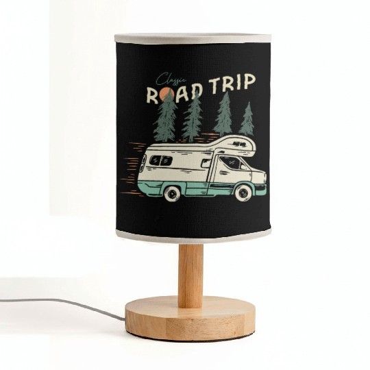 Classic Road Trip Fabric Lamps