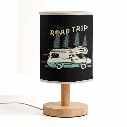 Classic Road Trip Fabric Lamps