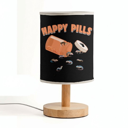 Happy Pills Blue-Tongued Skink Funny Lizards Lover Fabric Lamps