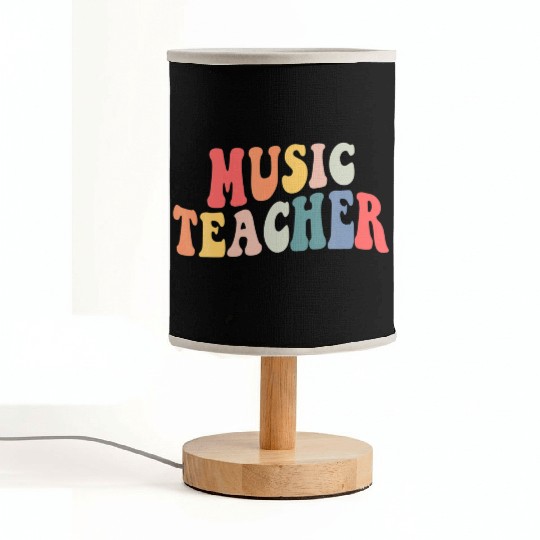 Groovy Music Teacher Team Back To School Fabric Lamps