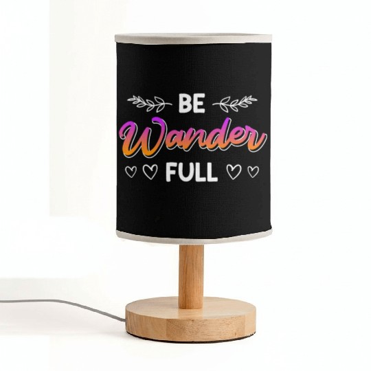 Wanderfull Mountain fan Wanderlust Hiker Summit Fabric Lamps