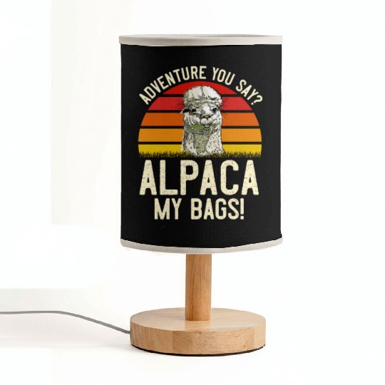 Alpaca my Bags Mountaineer funny Hiking Fabric Lamps