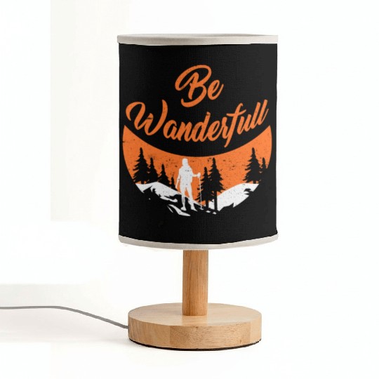Wanderlust Be Wanderfull Mountain Fan Hiking Fabric Lamps