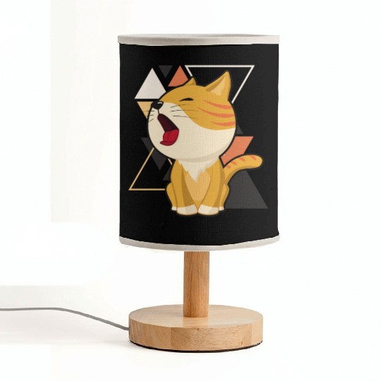 Cute little cat adorable kitty Kittenlove cat mom Fabric Lamps