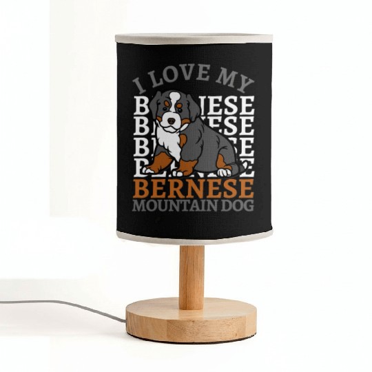 Bernese Mountain Dog. Best mom of Bernese Mountain Fabric Lamps