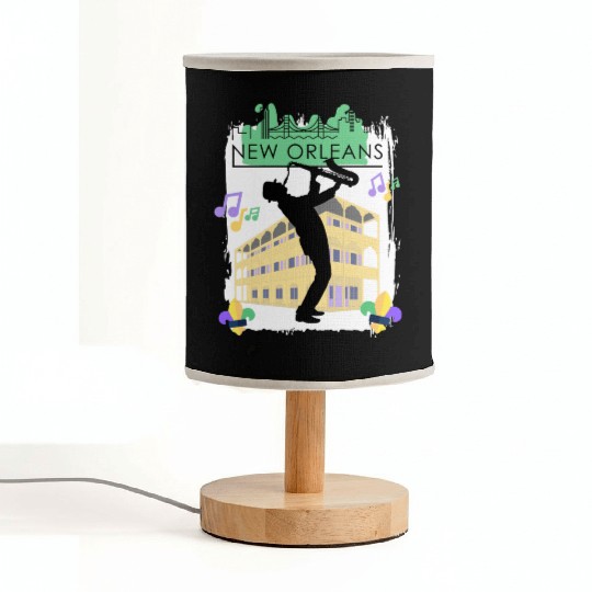 Mardi Gras New Orleans Louisiana City Jazz Music Fabric Lamps
