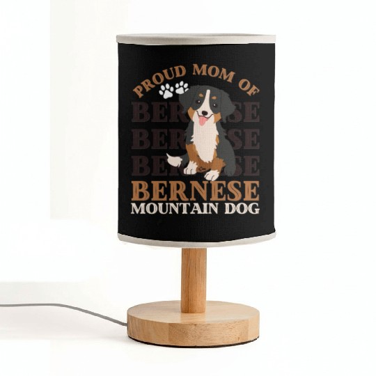 Bernese Mountain Dog mom of Bernese Mountain dogs Fabric Lamps