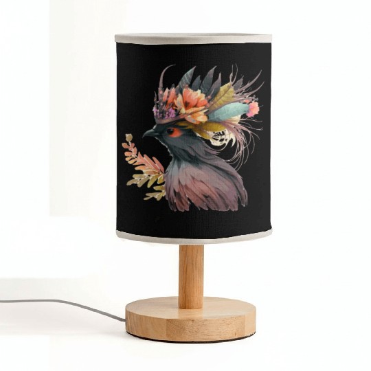 Cute Bird Of Paradise Bird Flower Crown Pet Birds Fabric Lamps