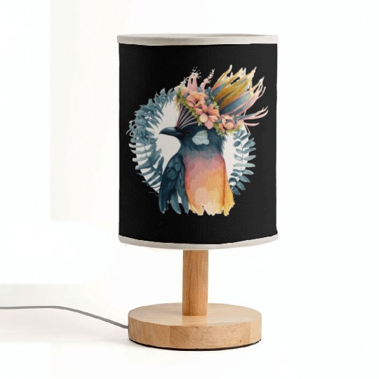 Cute Bird Of Paradise Bird Flower Crown Pet Birds Fabric Lamps