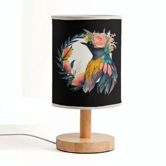 Cute Bird Of Paradise Bird Flower Crown Pet Birds Fabric Lamps
