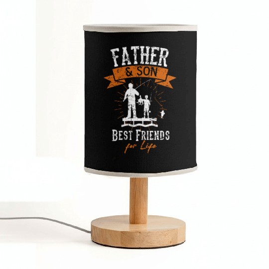 Fisherman Dad Daddy And Son Fishing Fathers Day Ou Fabric Lamps