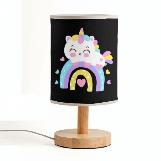 Sweet Kawaii Rainbow Unicorn Cute Girl Gift Fabric Lamps