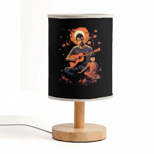 Guitarist Dad Guitar Player Father and Daughter Fabric Lamps
