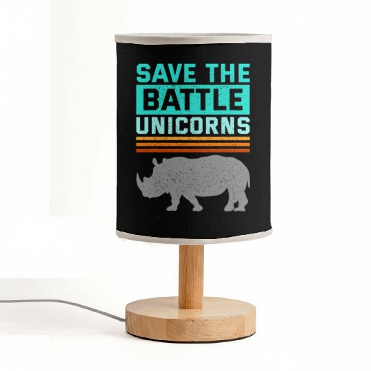 Rhino Unicorn Rhinoceros Animal Wildlife Lover Saf Fabric Lamps