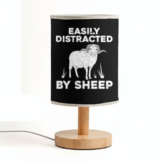 Cute Sheep For Men Women Lamb Farm Animal Farmer Fabric Lamps
