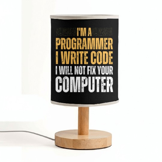 Computer Science Programmer Saying For Men Women Fabric Lamps