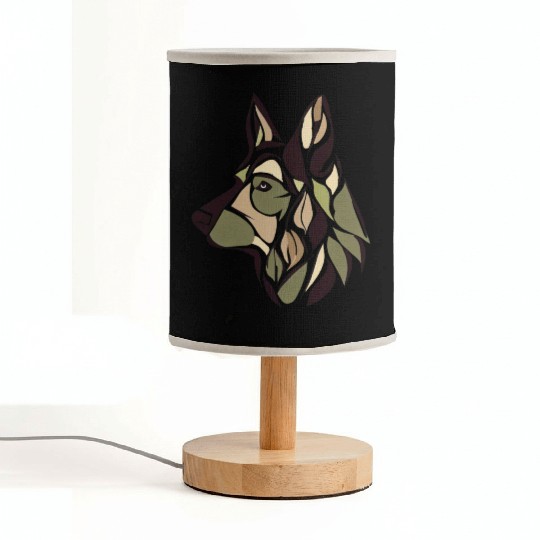 GERMAN SHEPHERD ART PUPPY DOG ANIMALS ART Fabric Lamps