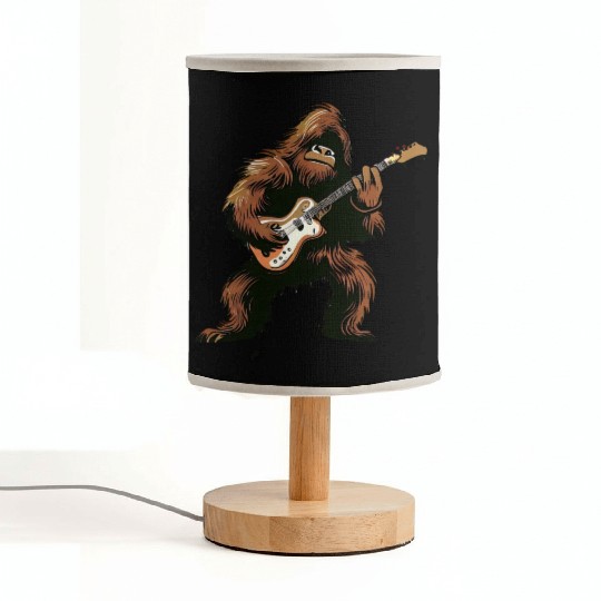 Bigfoot plays guitar Fabric Lamps