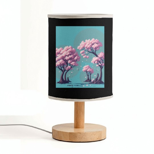 Cherry Blossom tress with falling flowers Fabric Lamps