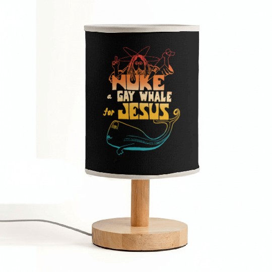 Nuke a Gay Whale For Jesus Fabric Lamps