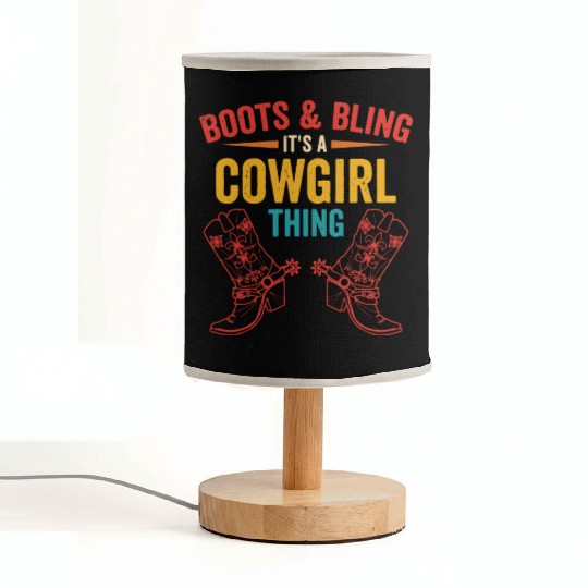 Boots & bling. it's a cowgirl thing Fabric Lamps