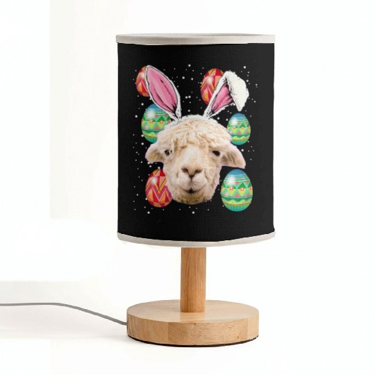 Easter Bunny Alpaca Funny Farmer Easter Alpaca Fabric Lamps
